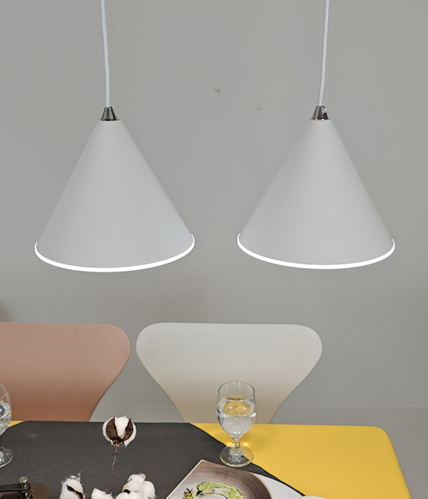 라일스 2등 주방식탁등 펜던트조명 갓조명 인테리어식탁등 (대/소)