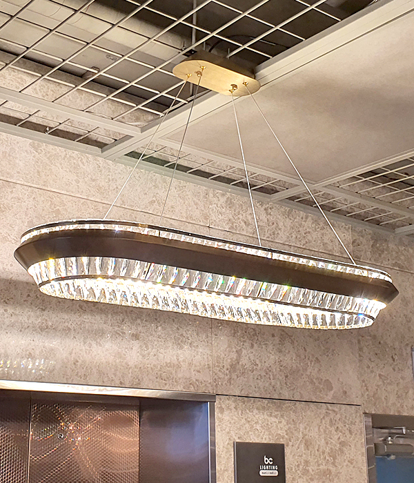 W 골든리 타원형 LED95W 식탁전등 크리스탈펜던트조명